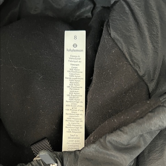 Lululemon Black Down for it All Jacket - Picture 2 of 6